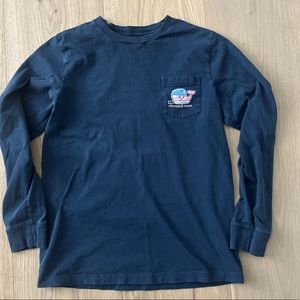 Vineyard Vines Long Sleeve Hockey Whale Pocket Tee